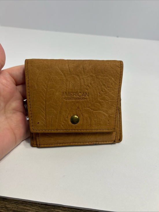 American Leather Co. Handbags - American Leather Co. Veronica Embossed Floral Tan Bifold ID Credit Card Wallet
